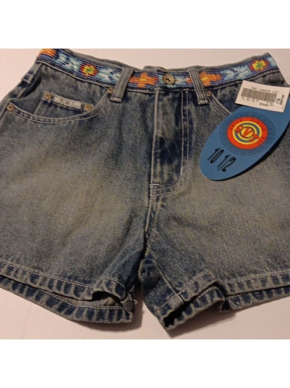 R.V.T. Serve Piping Hot Denim dragonfly shorts.  NWT Junior       Size 10 1/2